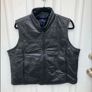 Leather GAP Vest Black